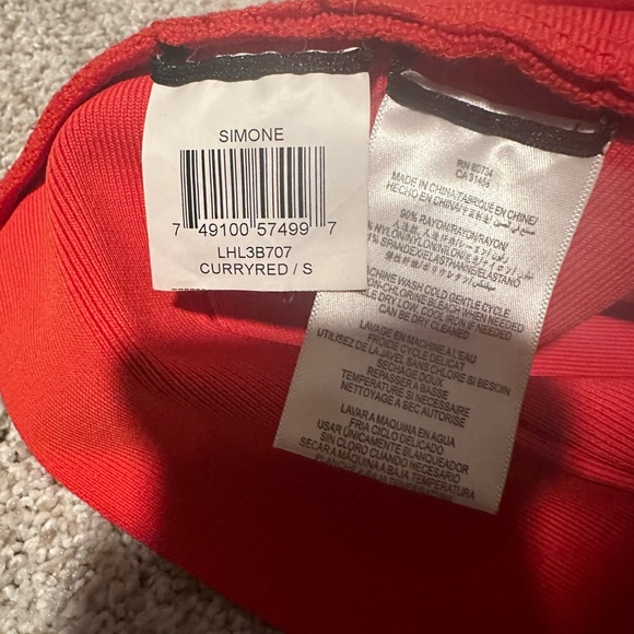 BCBG bandage mini skirt orange curry red Size Small - Picture 5 of 6